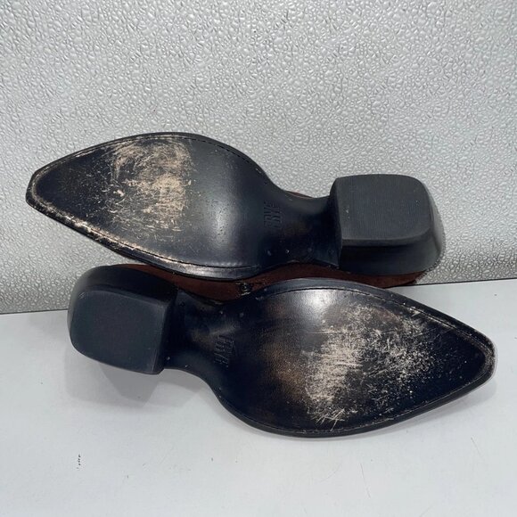 NEW FRYE Women’s Sacha Moto Shootie Ankle Boots – Brown – Size 9.5M – - Picture 2 of 10